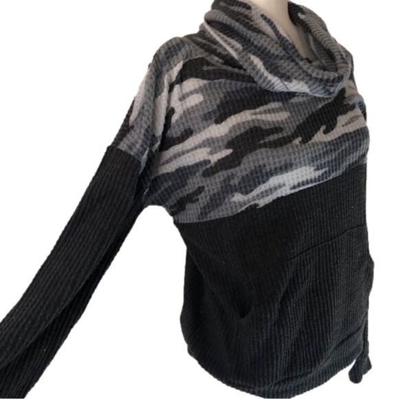 7th ray Grey Cowl Neck Sweater - Picture 3 of 10